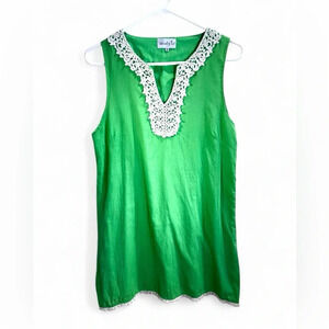 Mud Pie Clover Crochet Shift Dress Women’s Size Medium